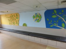 The colorful decoration meets the multiple learning essentials of the young people.